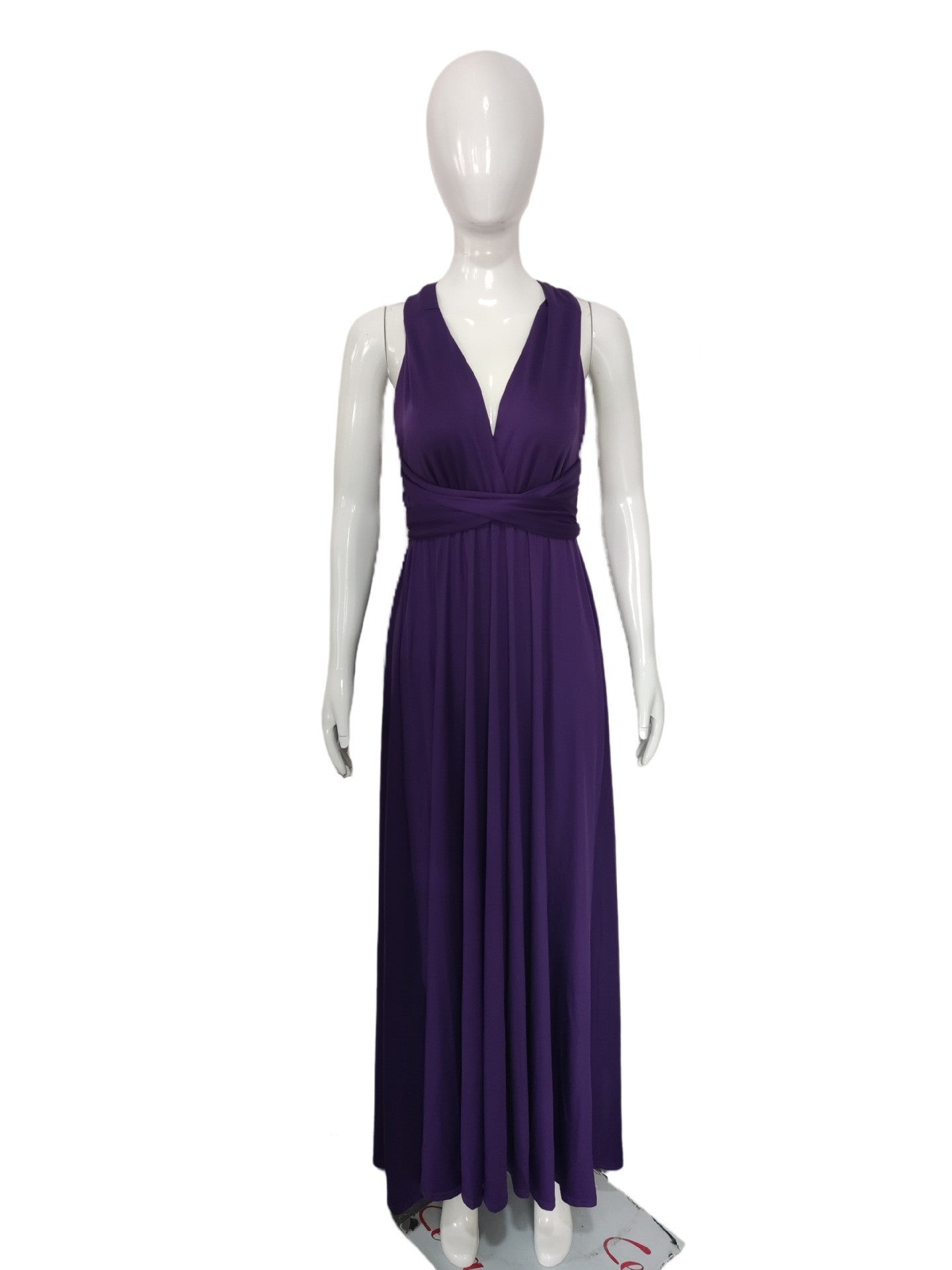 More Than Multiple Wear Rope Cross Backless Bandage One-piece Dress Women